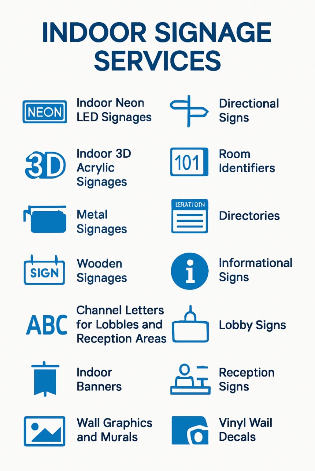 INDOOR SIGNANGES – RADIUSS MEDIA CREATIONS